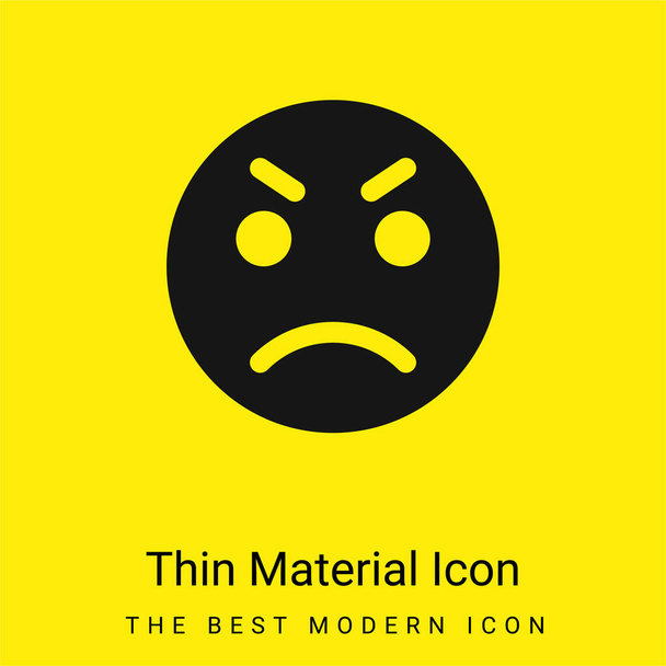 Gniew minimalny jasnożółty materiał ikona - Wektor, obraz