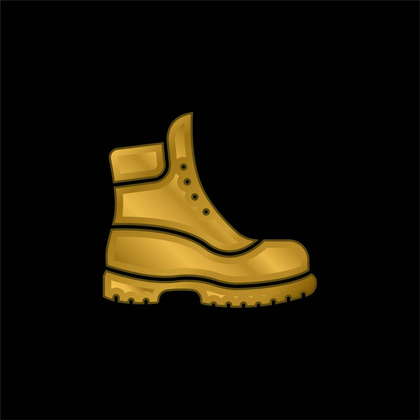 Boot oro placcato icona metallica o logo vettoriale - Vettoriali, immagini