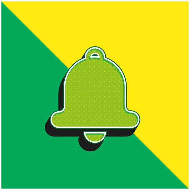 Bell Zelená a žlutá moderní 3D vektorové logo ikony - Vektor, obrázek