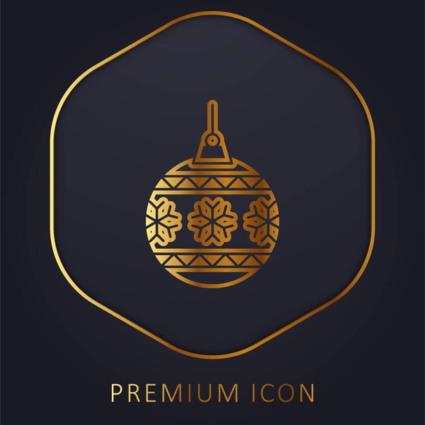 Logo ou icône haut de gamme Bauble Golden Line - Vecteur, image