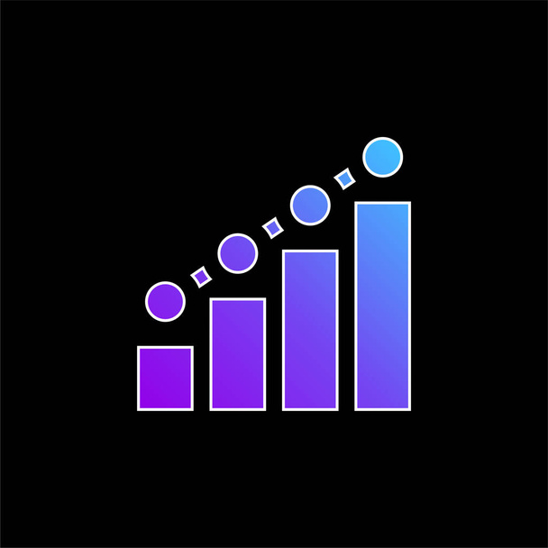Grafico a barre icona vettoriale gradiente blu - Vettoriali, immagini