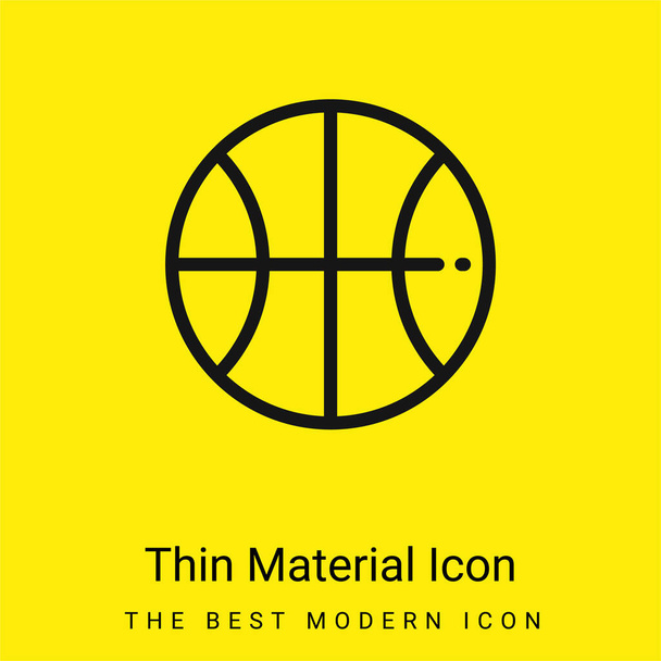 Bal minimaal helder geel materiaal icoon - Vector, afbeelding