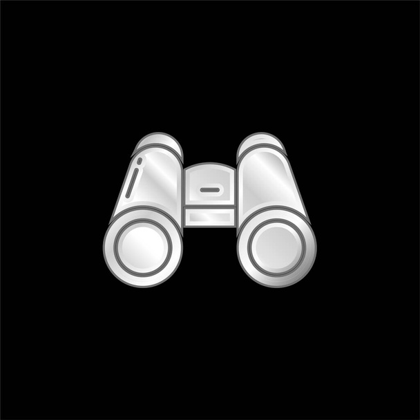Icona metallica binoculare argentata - Vettoriali, immagini