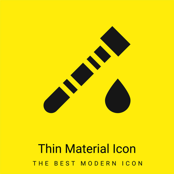 Bloedtest minimaal helder geel materiaal icoon - Vector, afbeelding