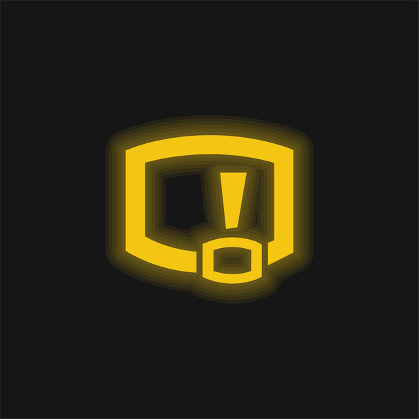 Бітакор Символ жовтого сяйва ікона неону - Вектор, зображення