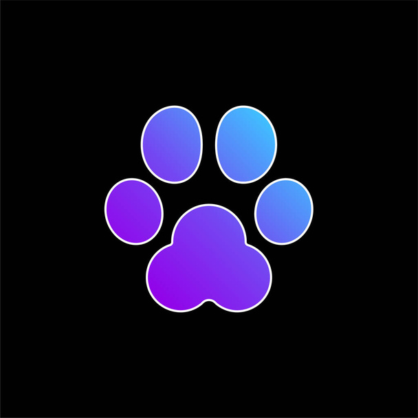 Animal Track icône vectorielle dégradé bleu - Vecteur, image