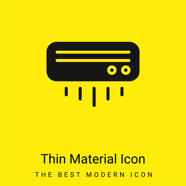Air Conditioner minimaal helder geel materiaal icoon - Vector, afbeelding