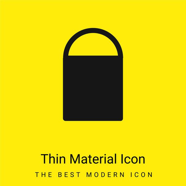 Мешок с минимальным ярко-желтым материалом - Вектор,изображение