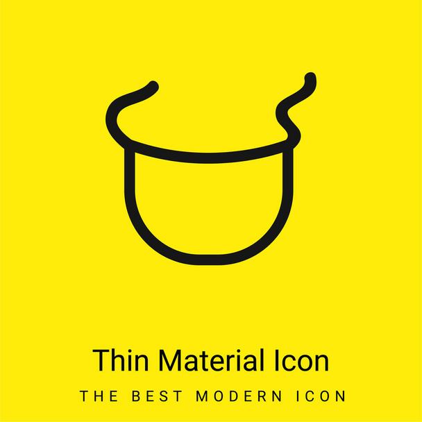 Baby Panno pettorina Outline icona materiale giallo brillante minimo - Vettoriali, immagini