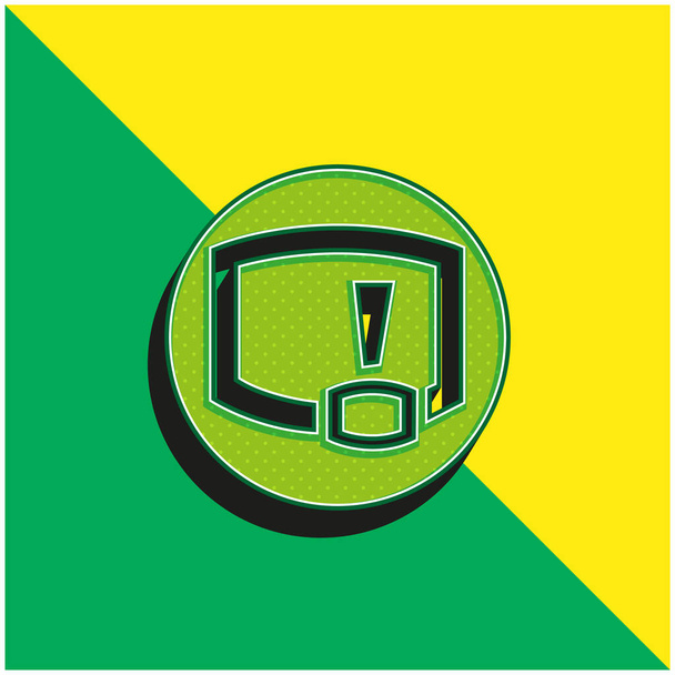 Bitacoras Symbol Zöld és sárga modern 3D vektor ikon logó - Vektor, kép
