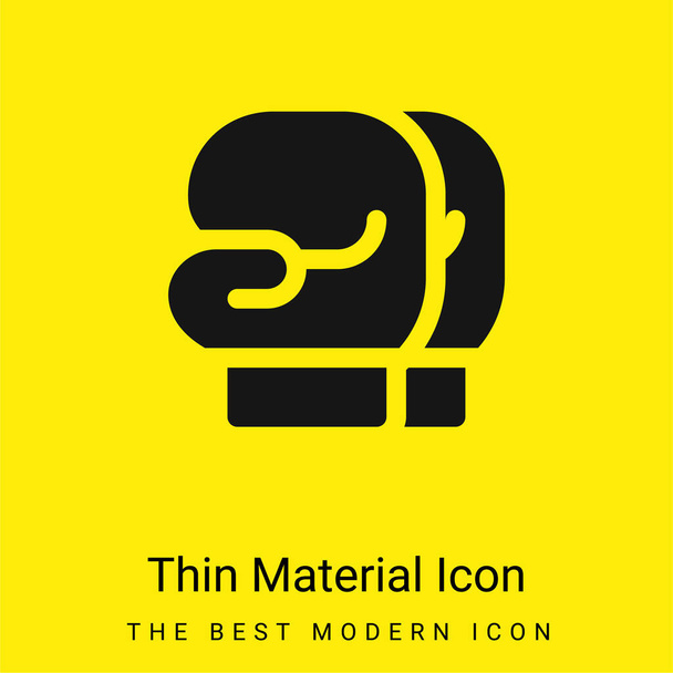 Guanti da boxe icona minimale materiale giallo brillante - Vettoriali, immagini