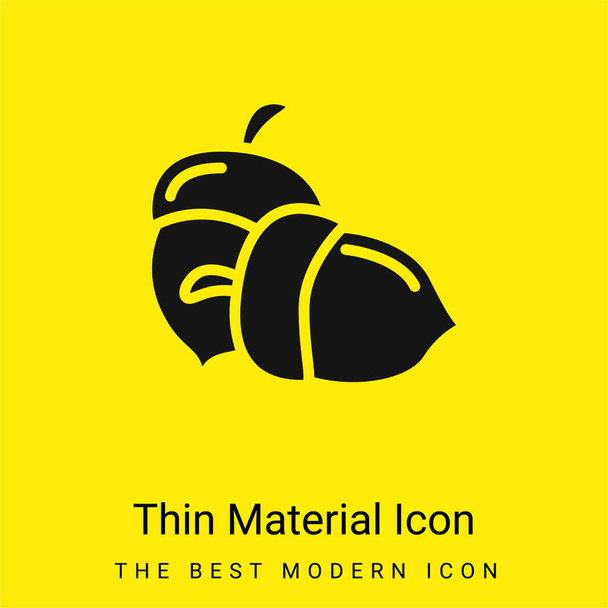 Acorn ελάχιστο φωτεινό κίτρινο υλικό εικονίδιο - Διάνυσμα, εικόνα