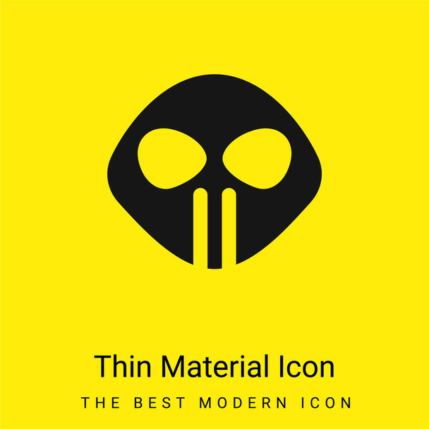 Alien minimale helder geel materiaal icoon - Vector, afbeelding