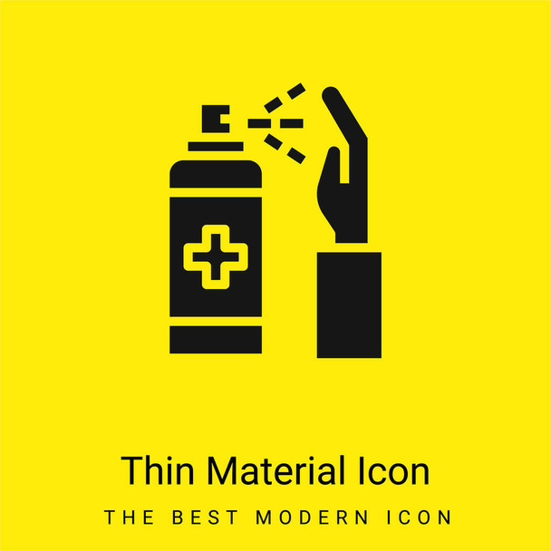 Alcool Gel minime jaune vif icône matérielle - Vecteur, image