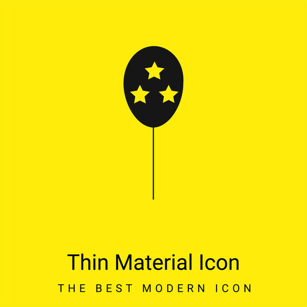 Balloon minimal bright yellow material icon - Vector, Image