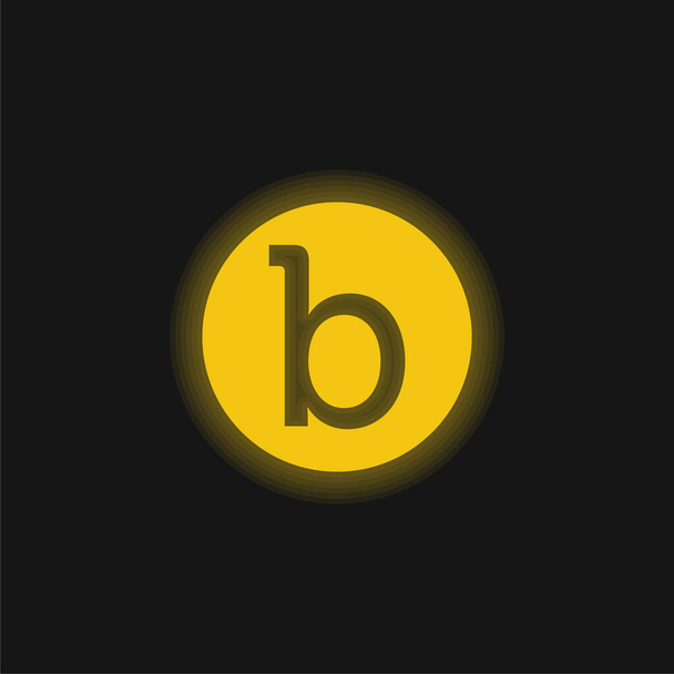 Bloson Logo jaune brillant icône néon - Vecteur, image