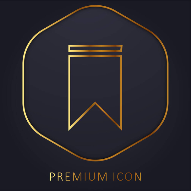 Marque o logotipo ou ícone premium da linha dourada - Vetor, Imagem