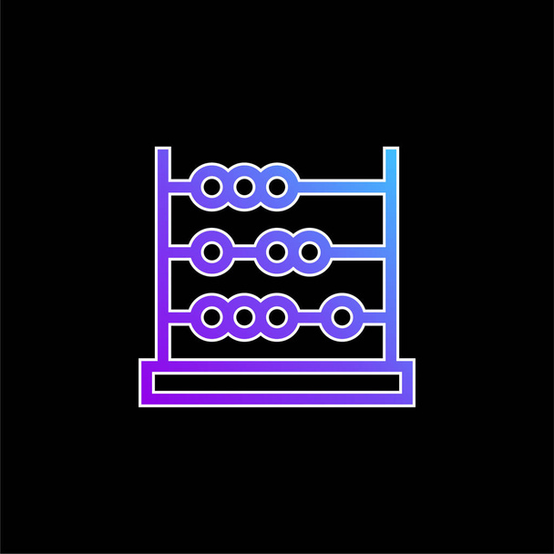 Abacus blauw gradiënt vector pictogram - Vector, afbeelding