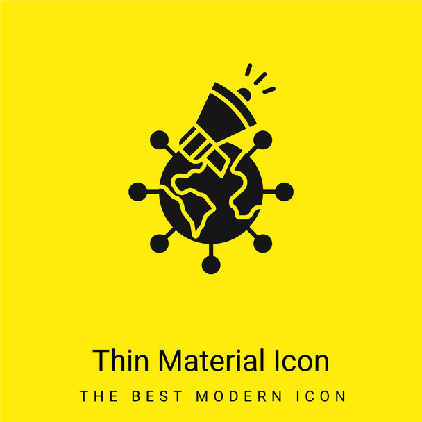 Werbung minimal leuchtend gelbes Material Symbol - Vektor, Bild