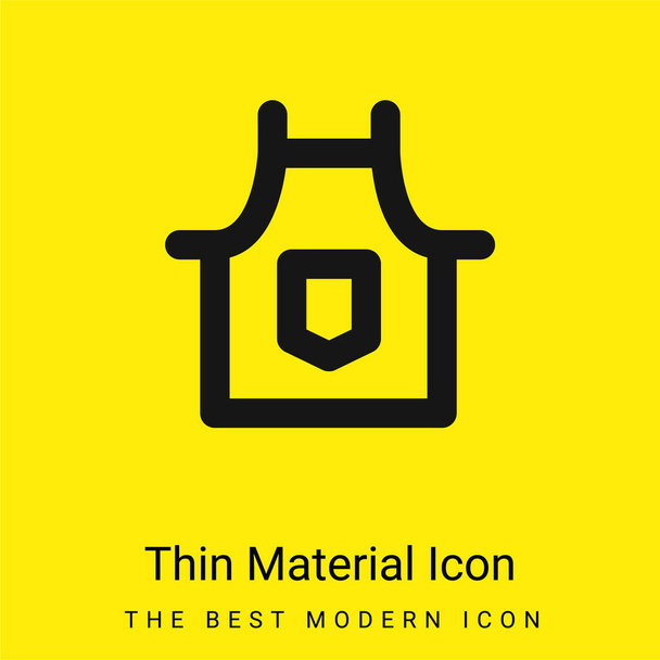 Grembiule minimale brillante icona materiale giallo - Vettoriali, immagini