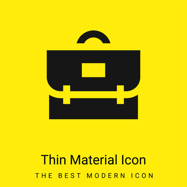 Porte-documents minime icône matérielle jaune vif - Vecteur, image
