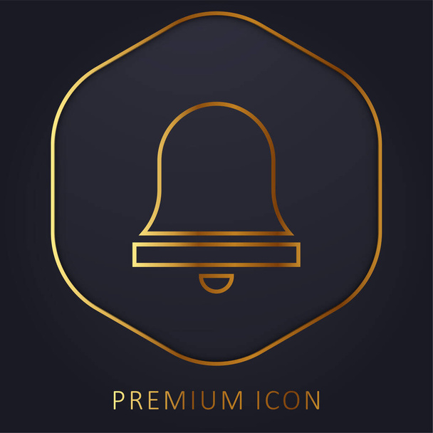 Будильник Золотой линии премиум логотип или значок - Вектор,изображение