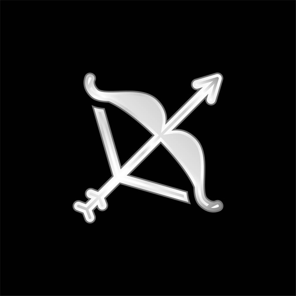 Stříbrná metalická ikona Artemis - Vektor, obrázek