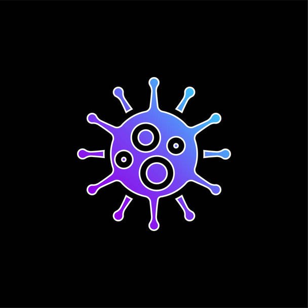 Bacterias azul gradiente vector icono - Vector, imagen