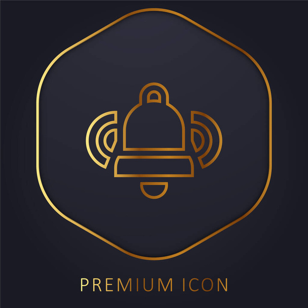 Campana linea dorata logo premium o icona - Vettoriali, immagini