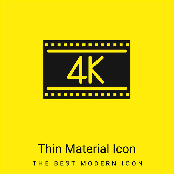 ícone de material amarelo brilhante mínimo 4k - Vetor, Imagem