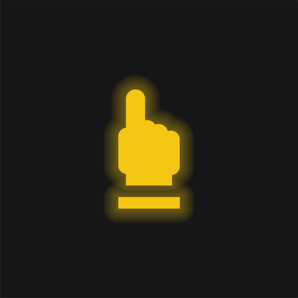 Kérje sárga izzó neon ikon - Vektor, kép