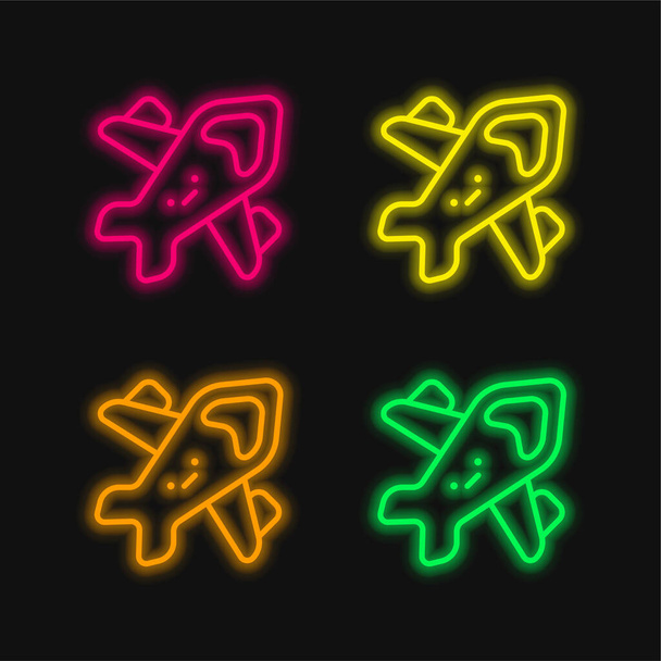 Parlayan neon vektör simgesi - Vektör, Görsel