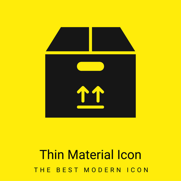 Box minimalen leuchtend gelben Material Symbol - Vektor, Bild