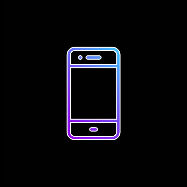 Teléfono grande azul gradiente vector icono - Vector, Imagen