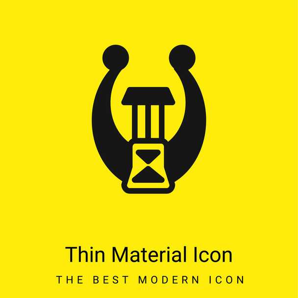 Antik Múzeum Piece minimális fényes sárga anyag ikon - Vektor, kép