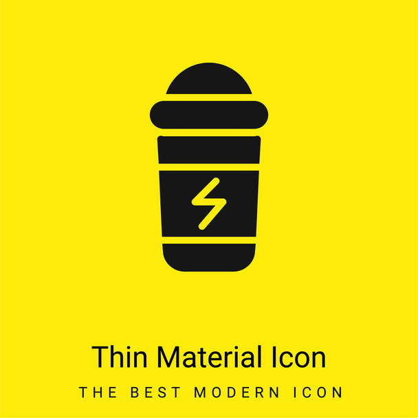 Drank minimaal helder geel materiaal icoon - Vector, afbeelding