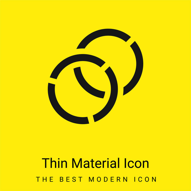 Bangles minimal bright yellow material icon - Vector, Image