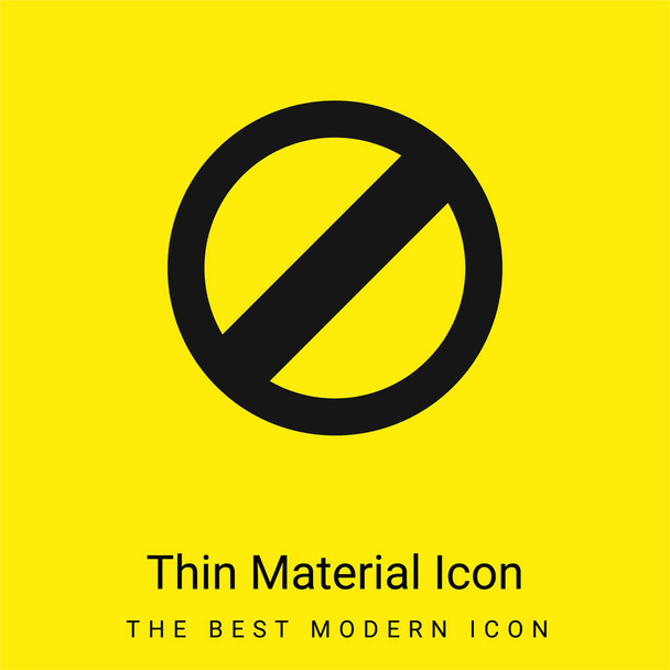 Blocked Symbol minimal bright yellow material icon - Vector, Image