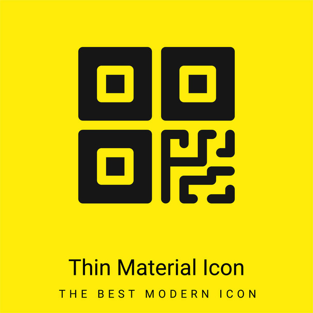 Code à barres minime icône matérielle jaune vif - Vecteur, image