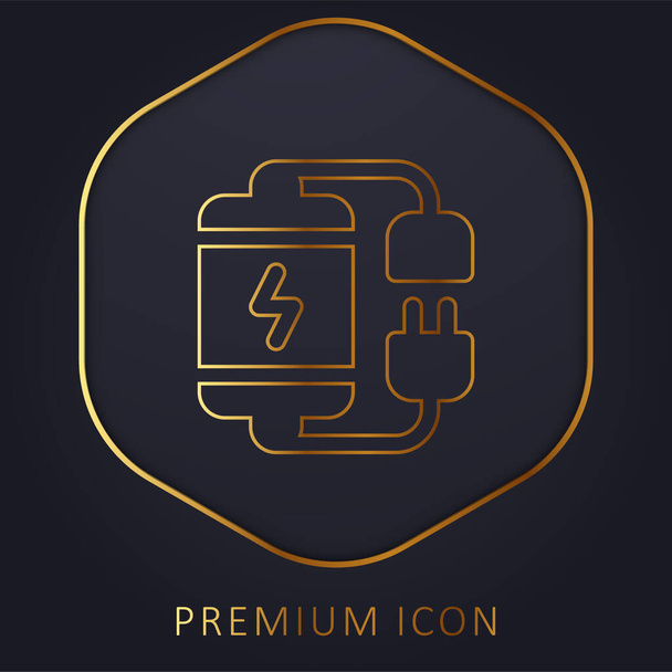 Akun kultainen linja premium-logo tai kuvake - Vektori, kuva