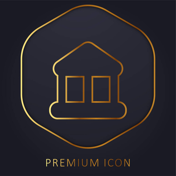 Bankowość Linie złote logo premium lub ikona - Wektor, obraz