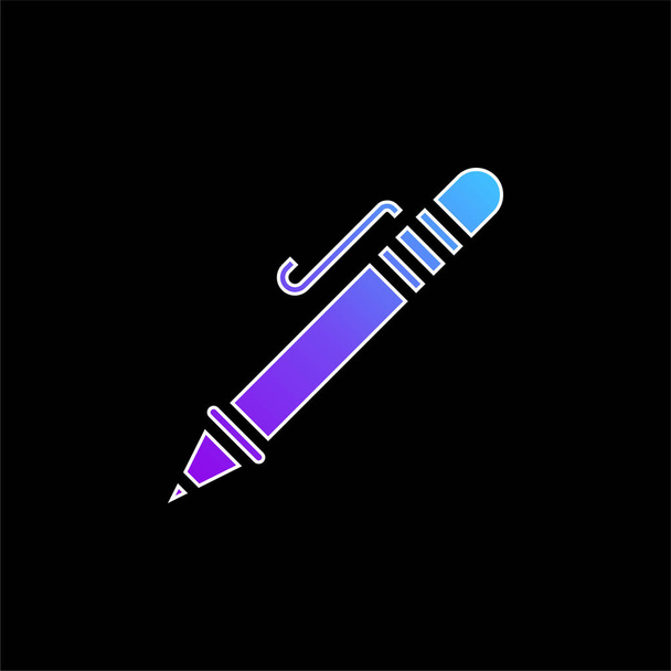Ballpoint Pen modrá ikona přechodu - Vektor, obrázek