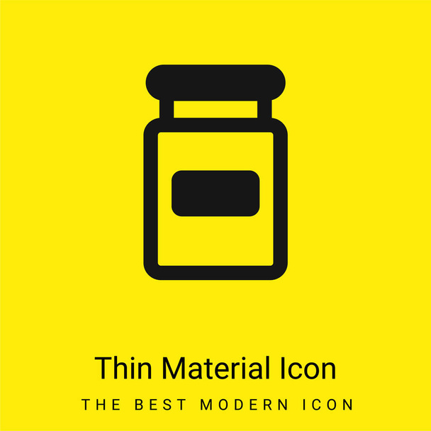 Big Case minimaal helder geel materiaal icoon - Vector, afbeelding