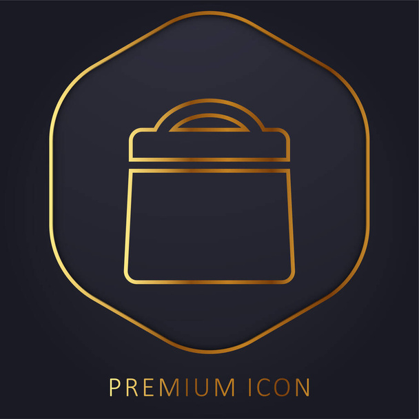 Bag Filled Tool golden line premium logo or icon - Vector, Image