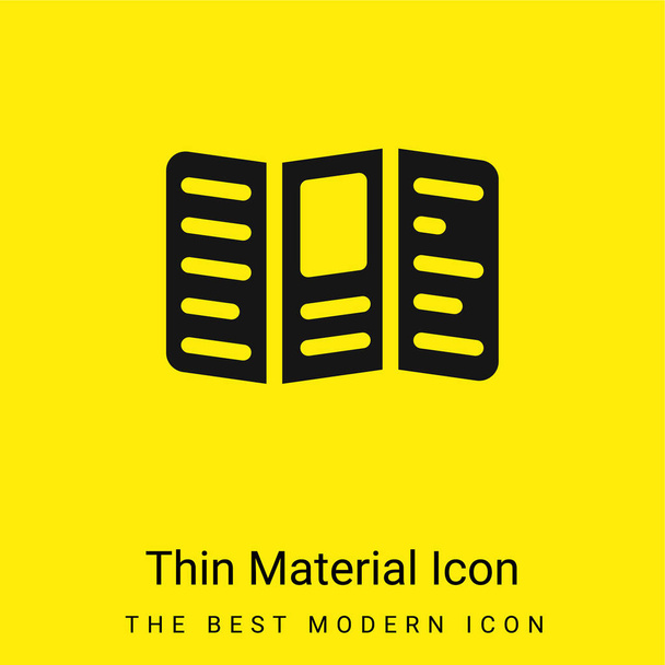 Буклет Текст мінімальна яскраво-жовта піктограма матеріалу
 - Вектор, зображення