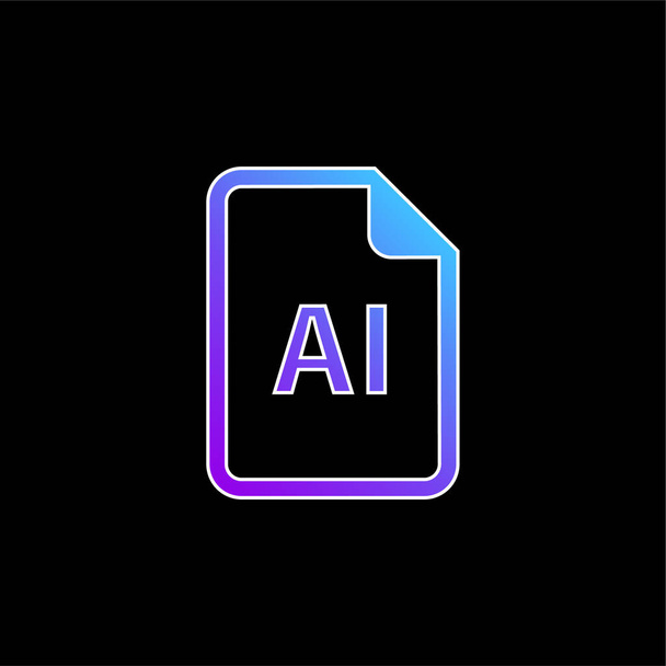 AI File blu gradiente icona vettoriale - Vettoriali, immagini
