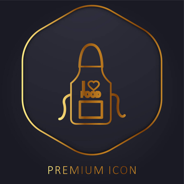Kötény arany vonal prémium logó vagy ikon - Vektor, kép
