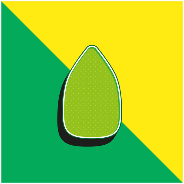 Manteli Vihreä ja keltainen moderni 3d vektori kuvake logo - Vektori, kuva