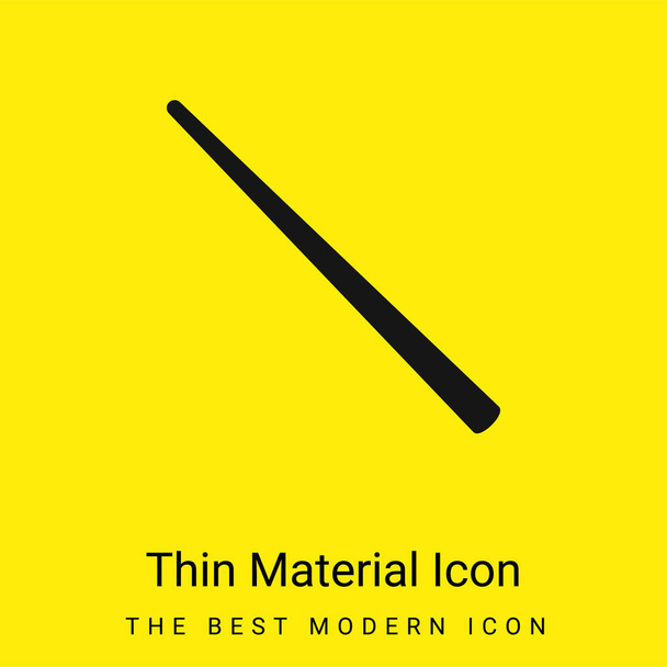 Billard minimaliste icône matériau jaune vif - Vecteur, image