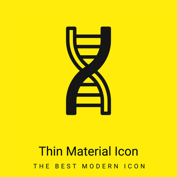 Biología mínimo icono de material amarillo brillante - Vector, Imagen